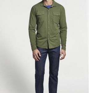 Men's Green Button-Up Shirt